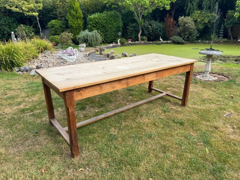 French Antique Oak Dining Table, Bought In France. Very good Condition.