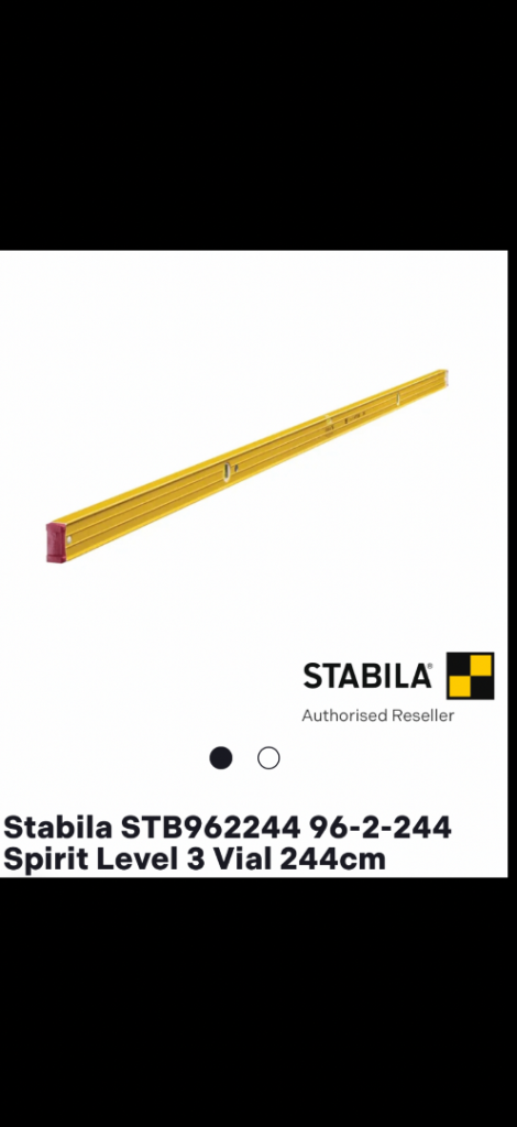 Stabila Vial 244cm spirit level