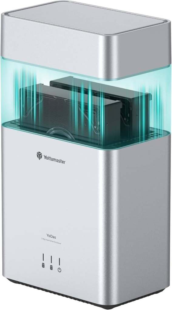2-Bay 3.5" Hard Drive Enclosure, External HDD Enclosure, Tool-Free Magnetic Top, New/Boxed/Sealed
