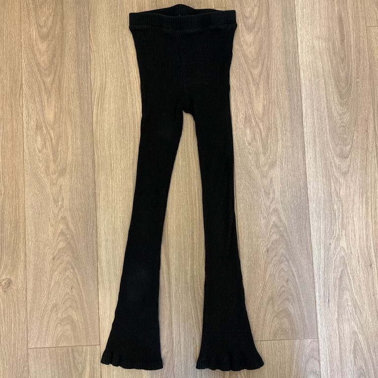 Girls Matalan Black ribbed flare leggings - UK 10 yrs 