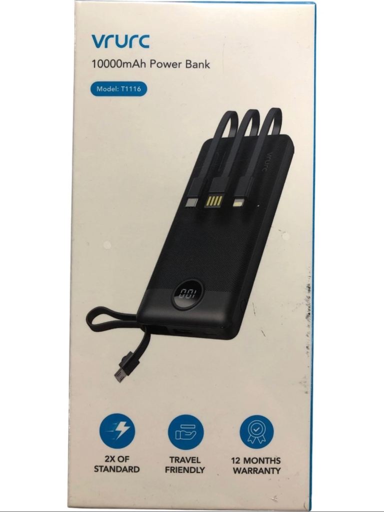 VRURC 10000mAh T1116 Portable Charger Multi Connections