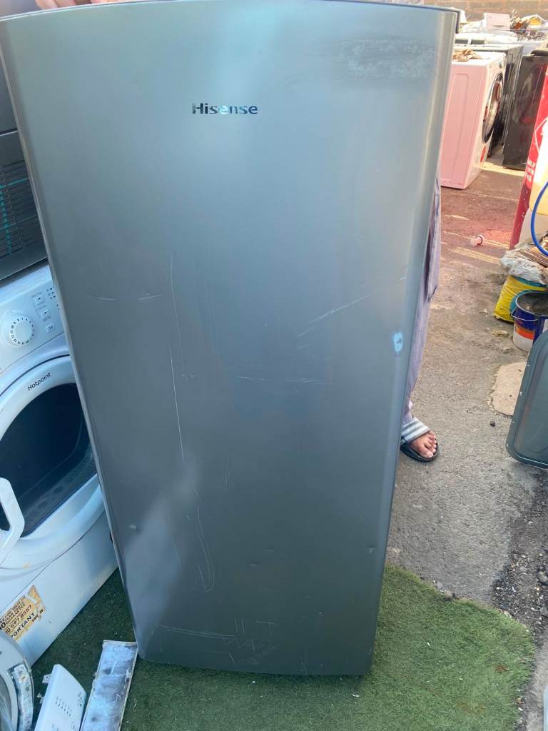 Hisense Tall Fridge with Freeze Zone – Silver, Fully Working, Free Local Delivery