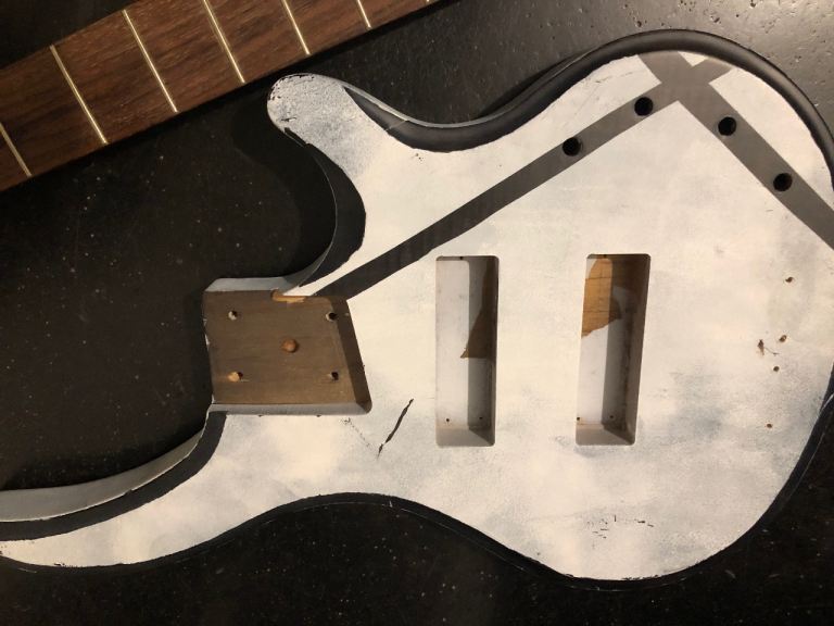 Bass guitar body and neck 