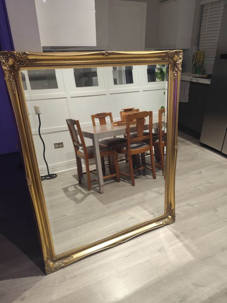 Large Vintage Leaner Mirror 