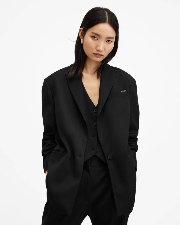 All Saints Single Breasted Blazer - UK Size 8