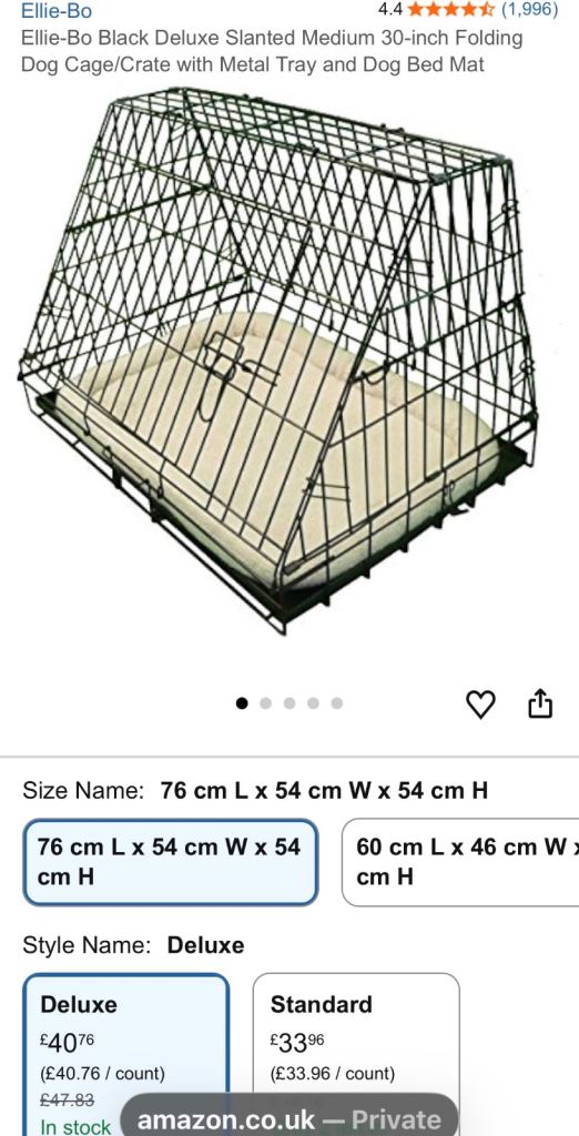 New dog crate