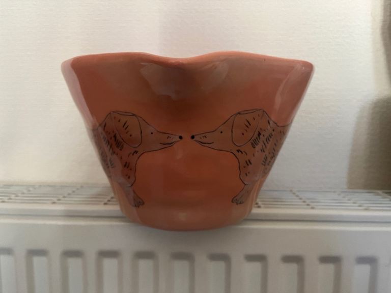 Hand painted anthropologie bowl