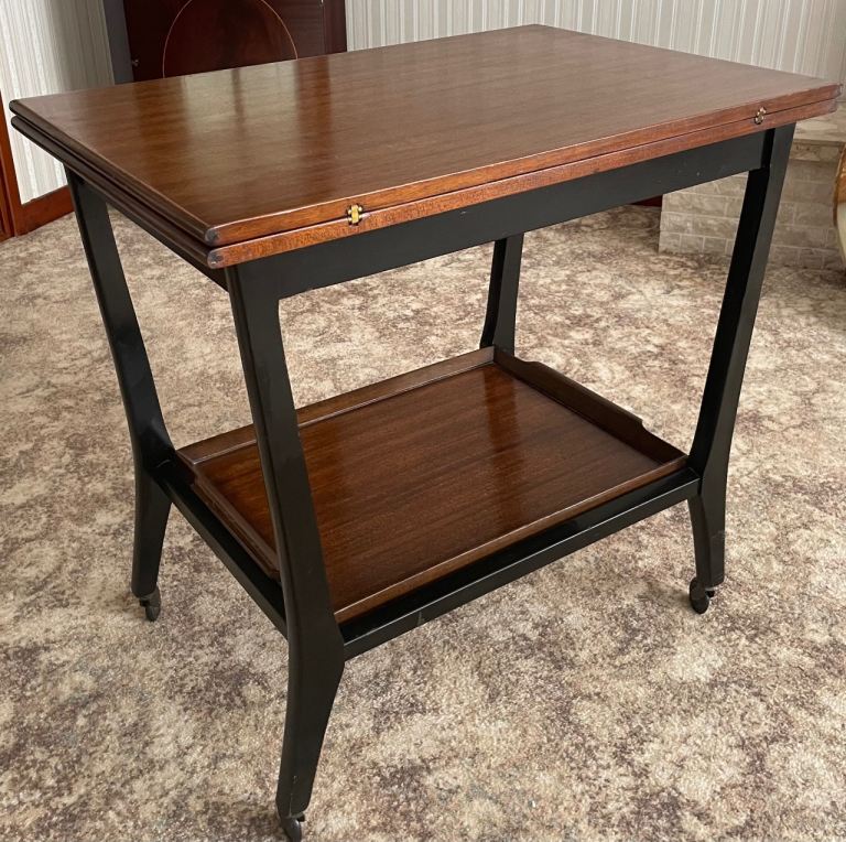 Versatile mid century Drinks Food Trolley on Casters