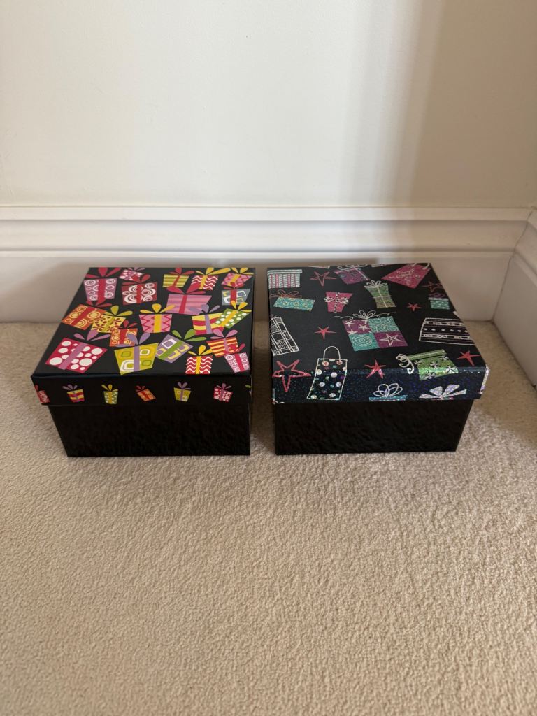 Two lovely brand new really strong gift boxes