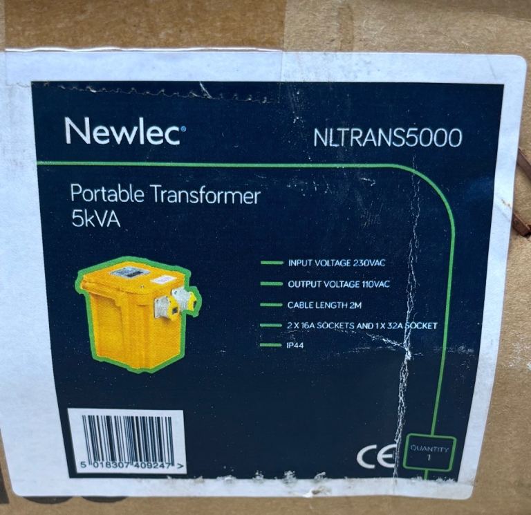 Newlec NLTRANS5000 Portable Transformer 5kVA – New