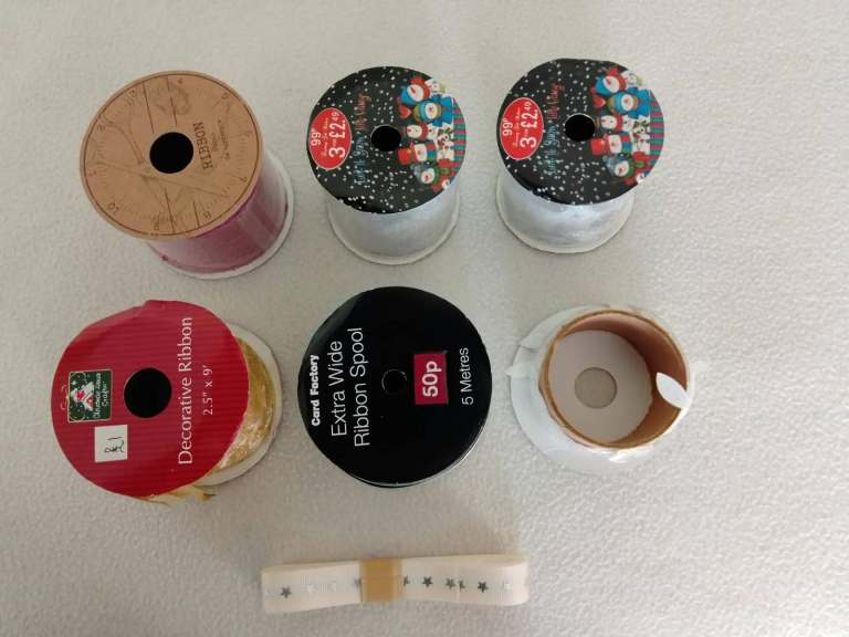 Christmas Ribbon Bundle – Various Colours, Excellent Condition