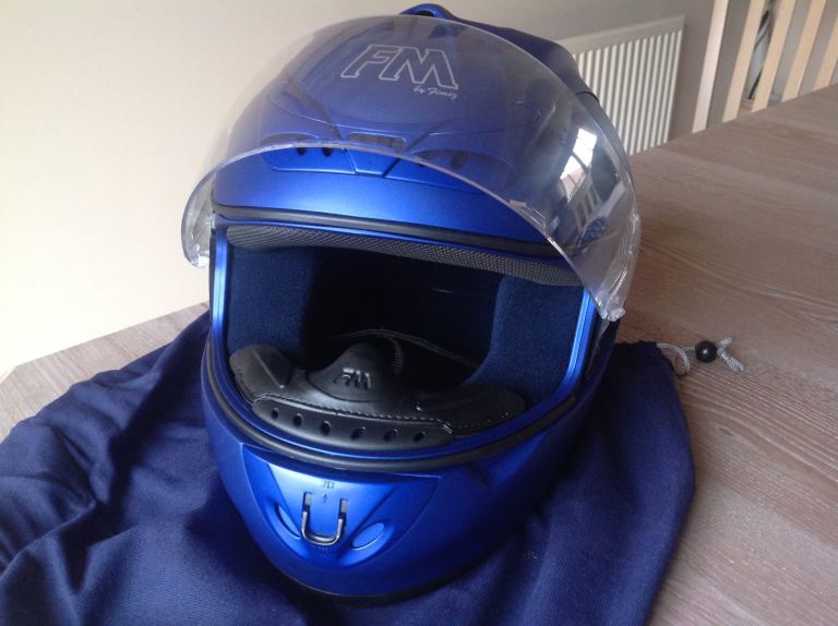 Motorbike crash helmet, protective gloves and pillion pal