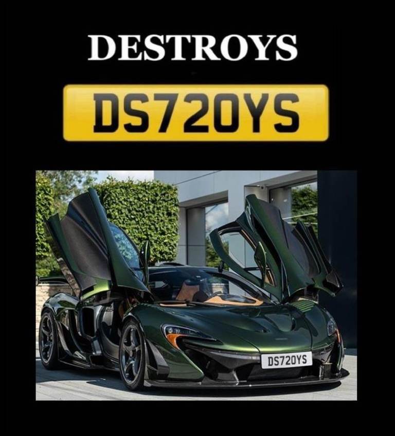 DESTROYS CHERISHED PRIVATE NUMBER PLATE REG - DESTROY