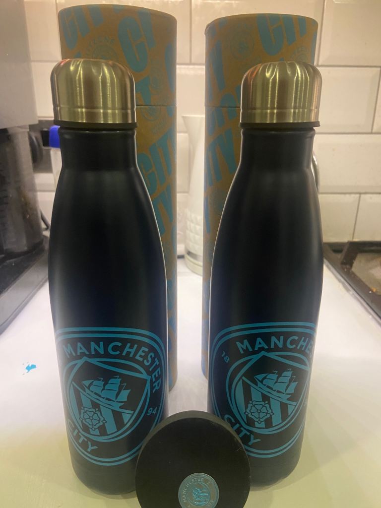 2 unused Manchester City Bottles £7 For 1 or £10 for both 