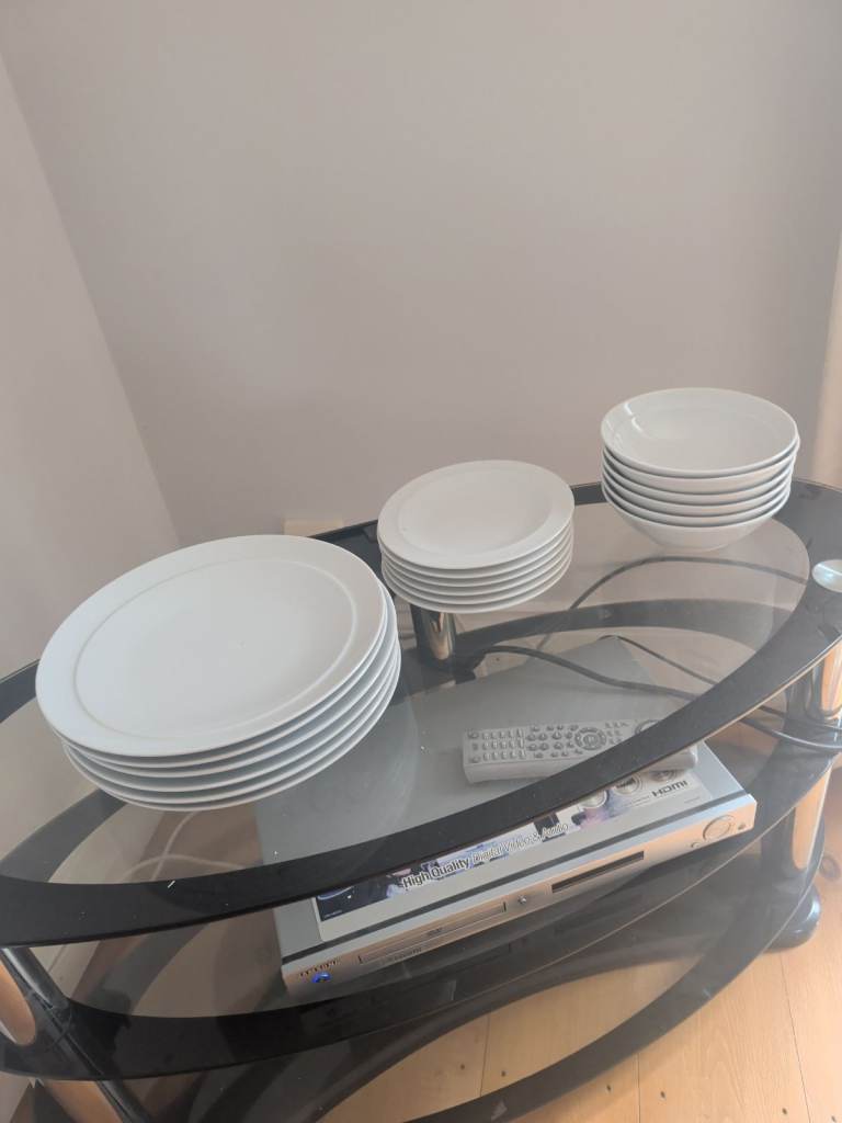Denby 1809 Dinner Set - 6 Dinner Plates, 6 Side Plates, 6 Bowls
