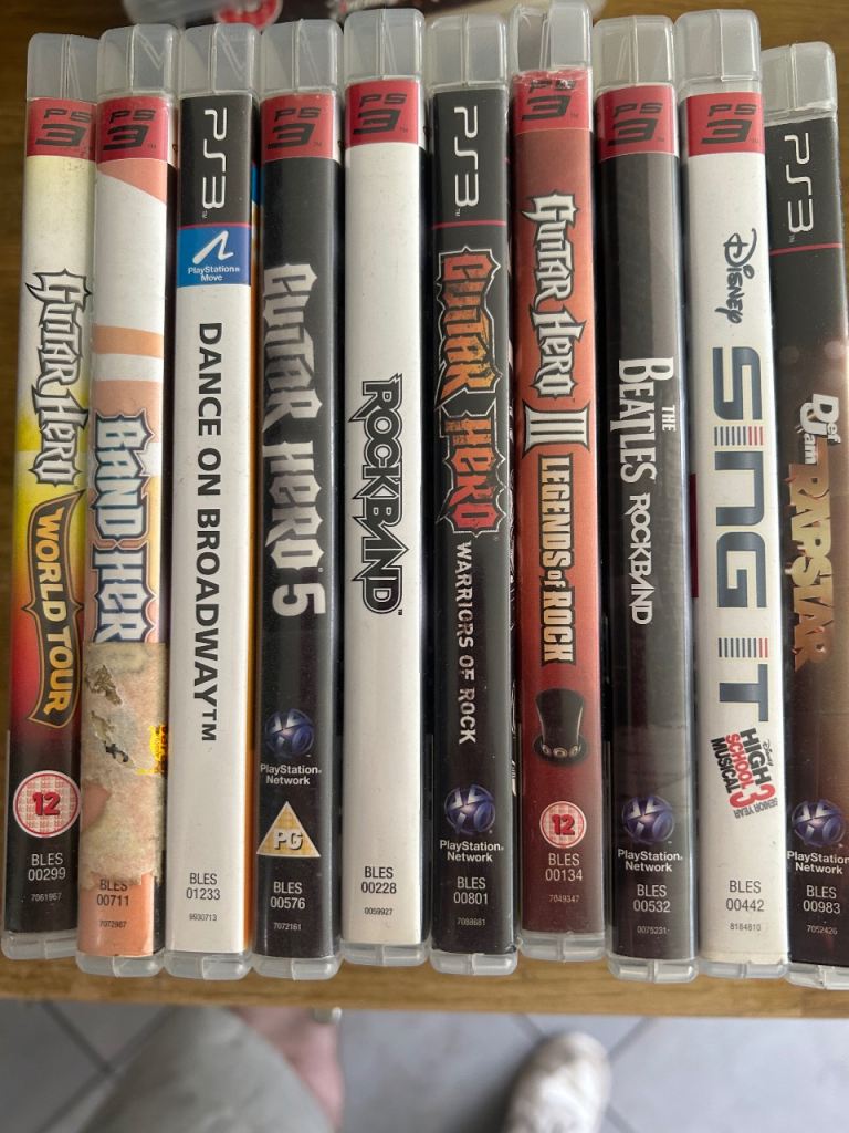 PS3 Guitar Hero & Rock Band Games Bundle – Good Condition