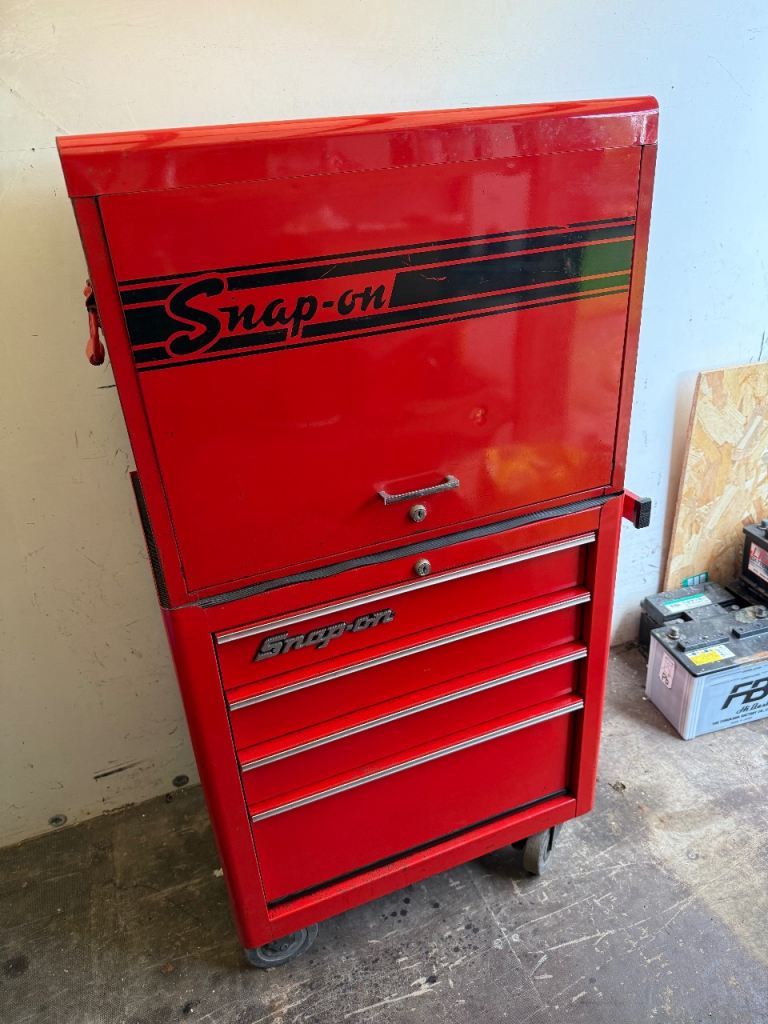 Snap-on Tool Box, Roll Cab and Side Shelf, Vintage