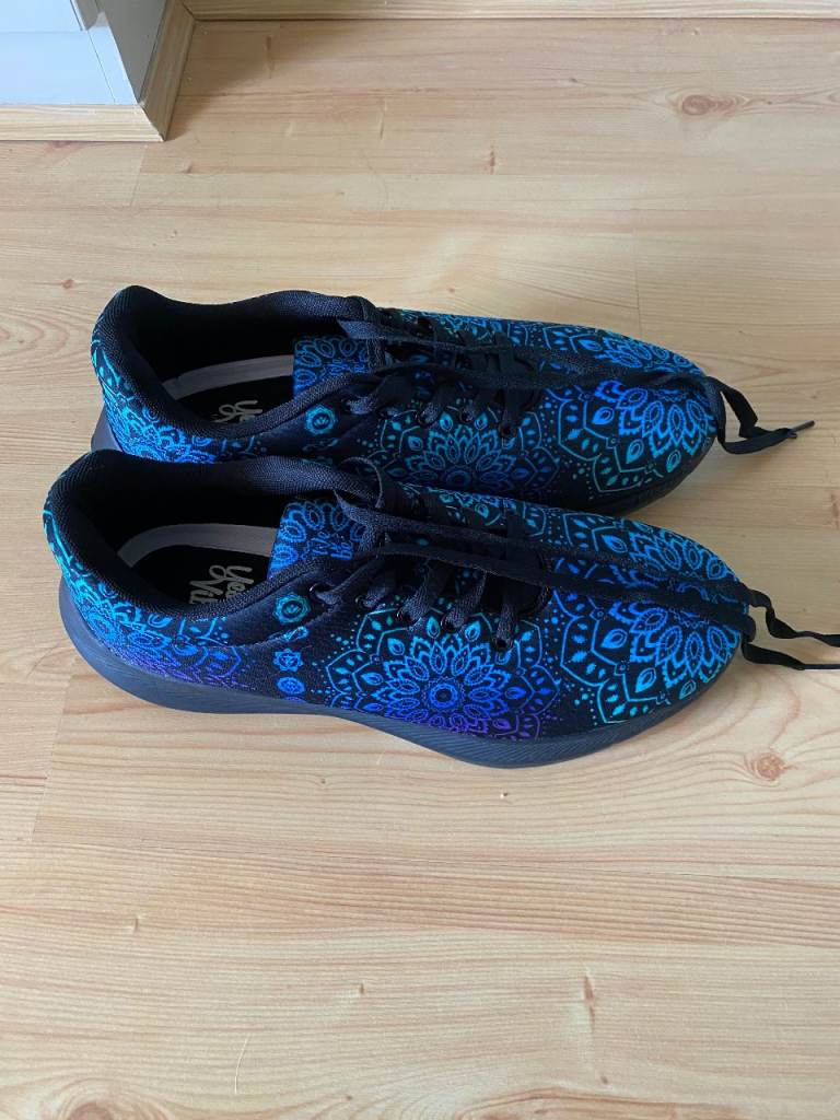 Blue Patterned Sneakers