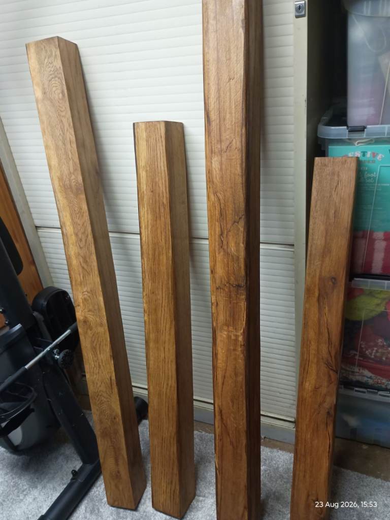 Oak mantel fire beam