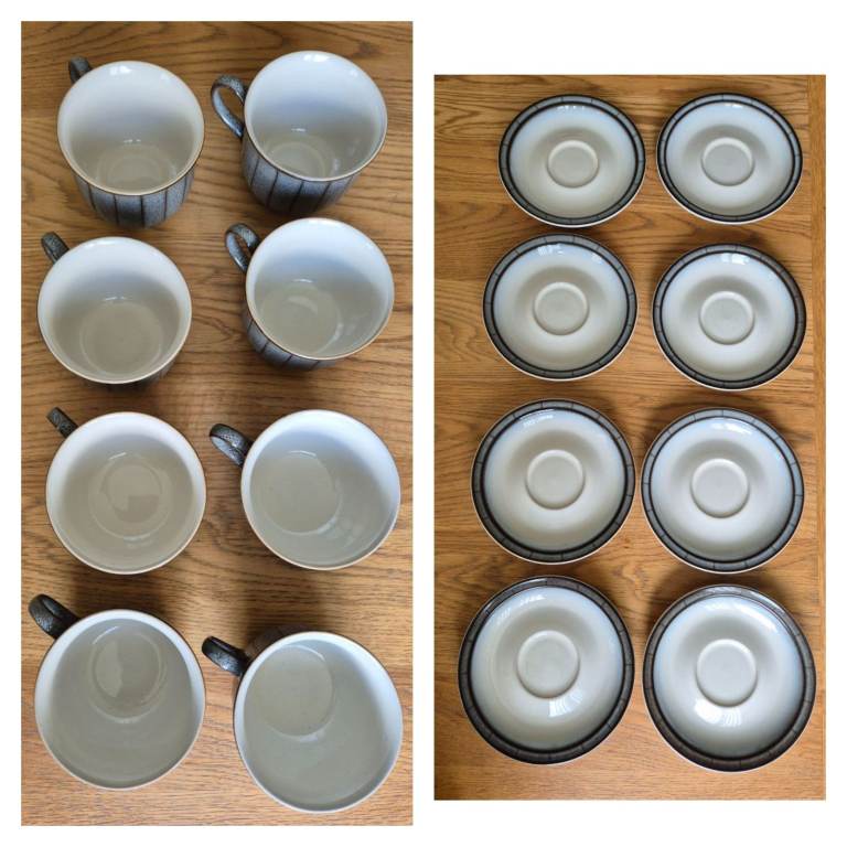 Vintage rare Denby Saturn Tea Cups & Saucers - in excellent condition - price per cup and sauce