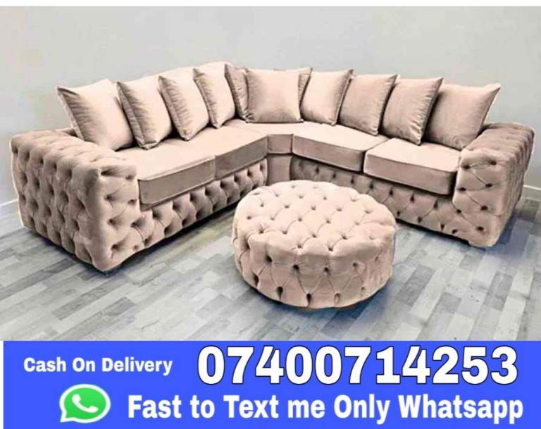 Huge Sofa Sale – Velvet Corner & 3+2 Sets Available Now!