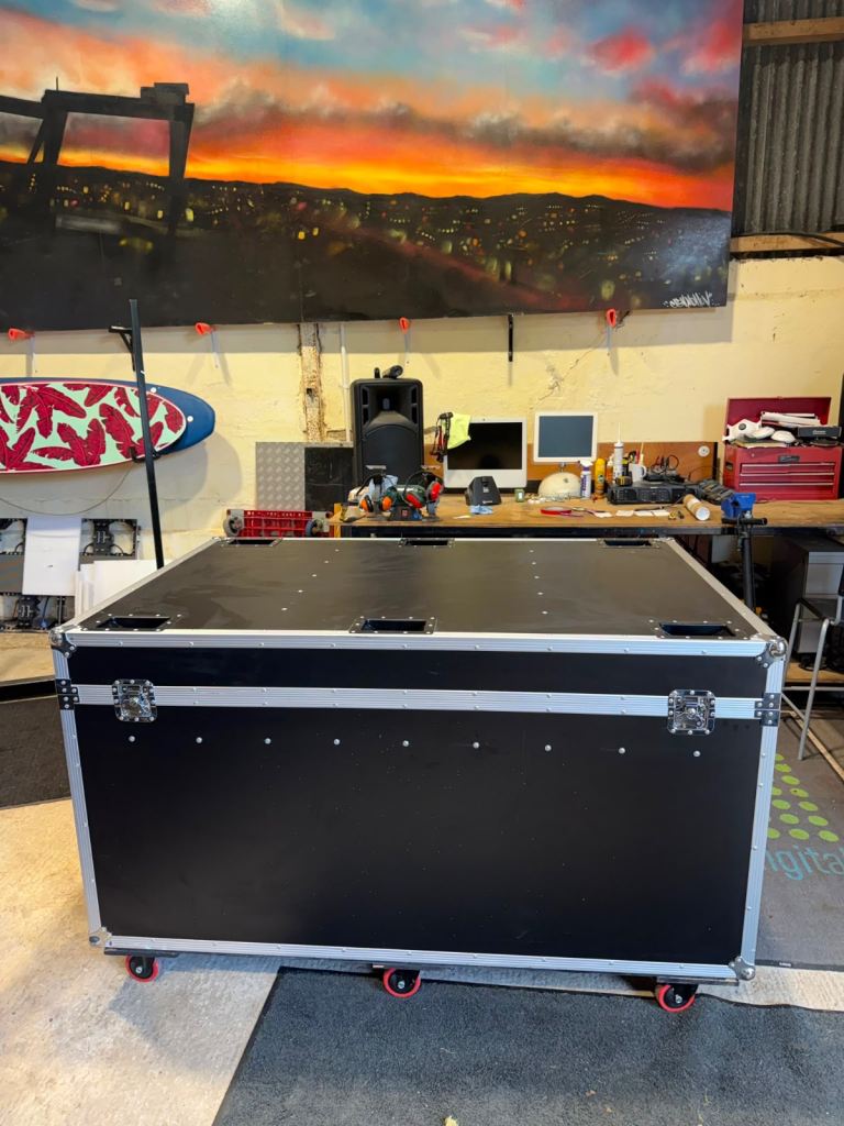 Large lined flight cases £300 each 