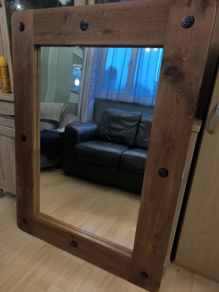 Beautiful Reclaimed Thakat Framed Mirror - Large Rustic Statement Piece