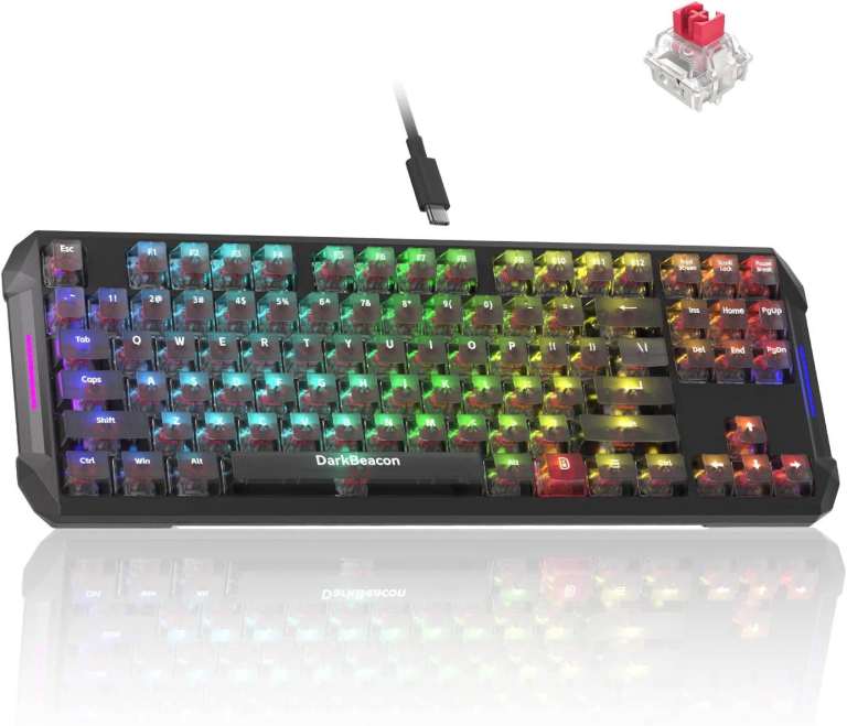 DarkBeacon Flux 87 HE Mechanical Gaming Keyboard Hall Effect 8K RGB Hot Swap