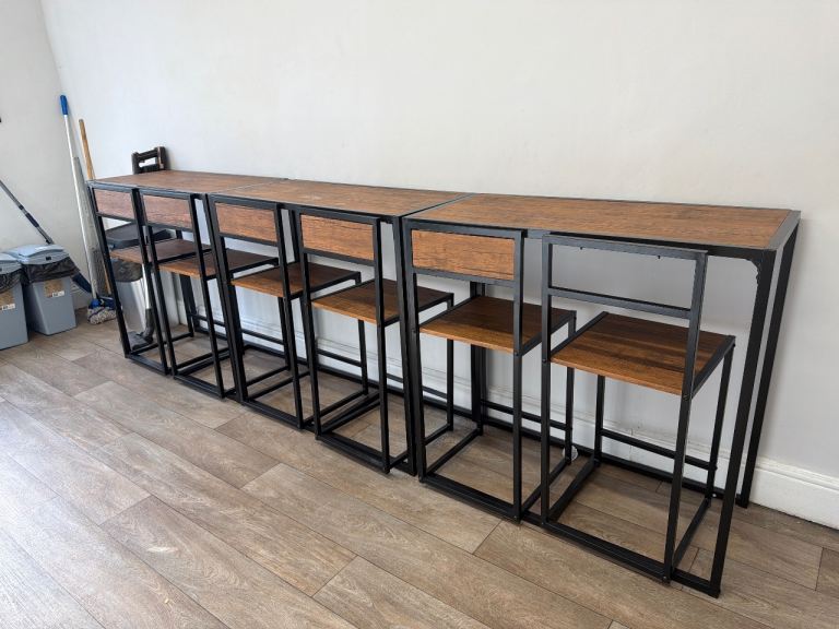 Kitchen Breakfast Table and Stools (Set of 3 or Individual)