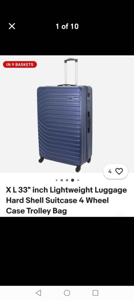 XL suitcase dark blue 33 inch