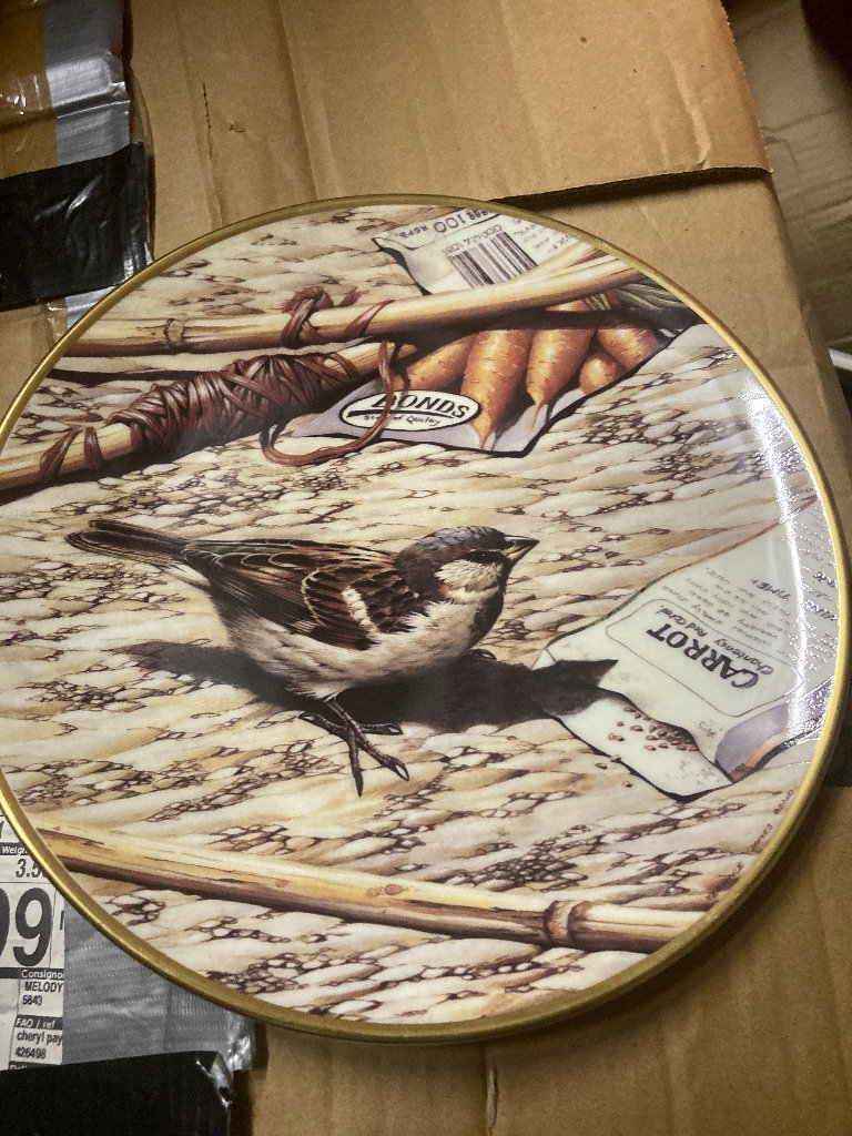 Two collectible bird plates