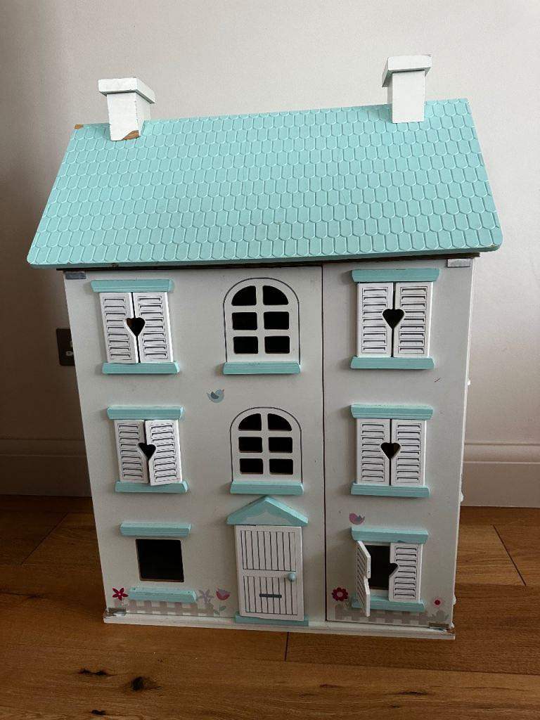 Large Wooden Doll's House with Furniture