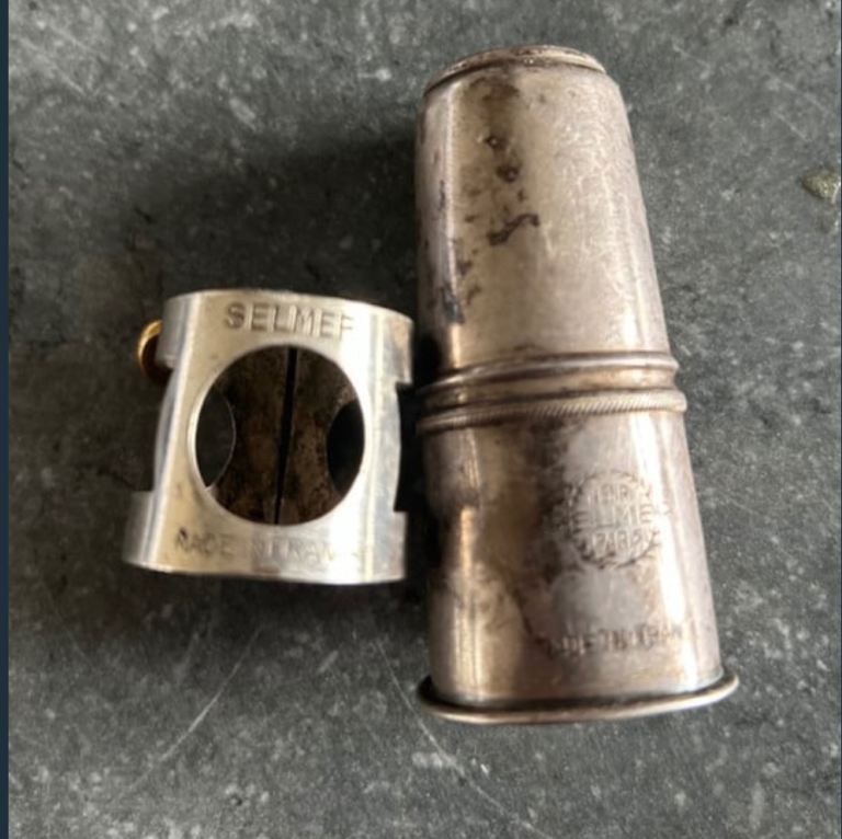 VINTAGE LIGATURE & CAP SELMER CLARINET MOUTHPIECE