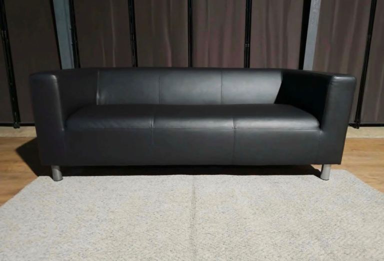 3 seater faux leather sofa