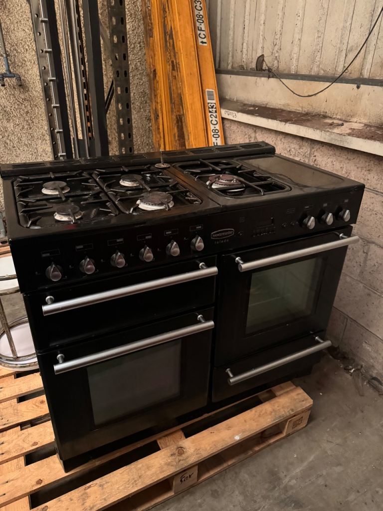 Rangemaster Toledo 110 Gas Range Cooker – Black – Working Order