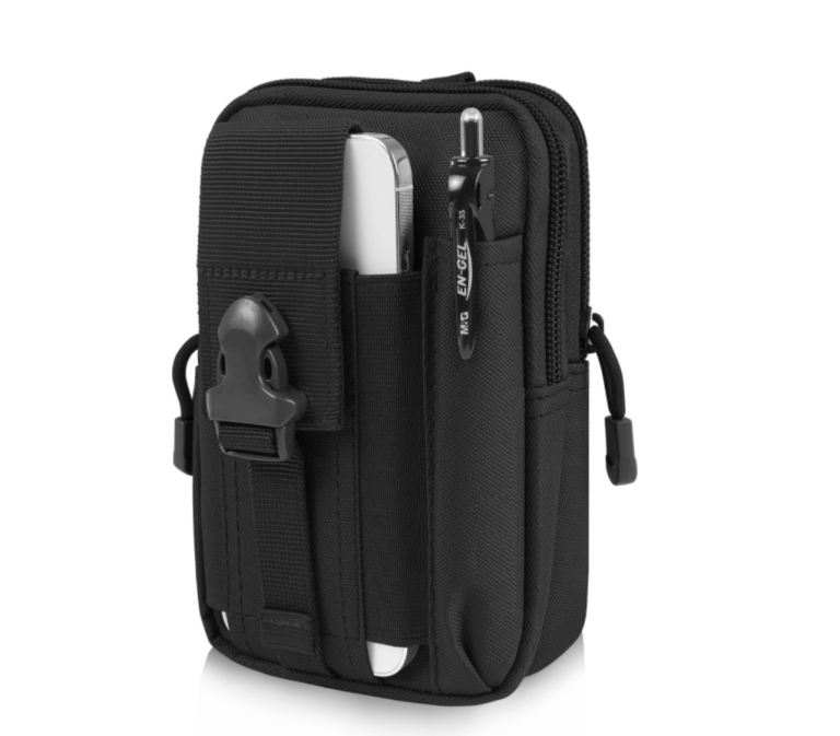 New Black Tactical Phone Pouch for Belt or Bike