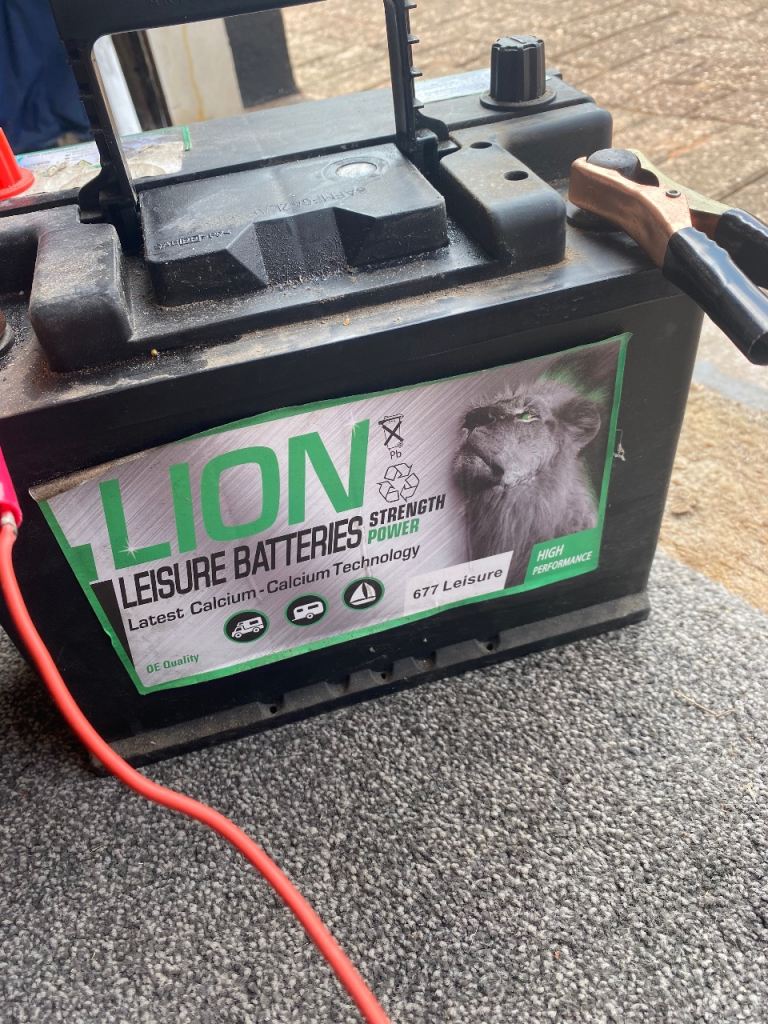 Leisure battery for caravan or campervan