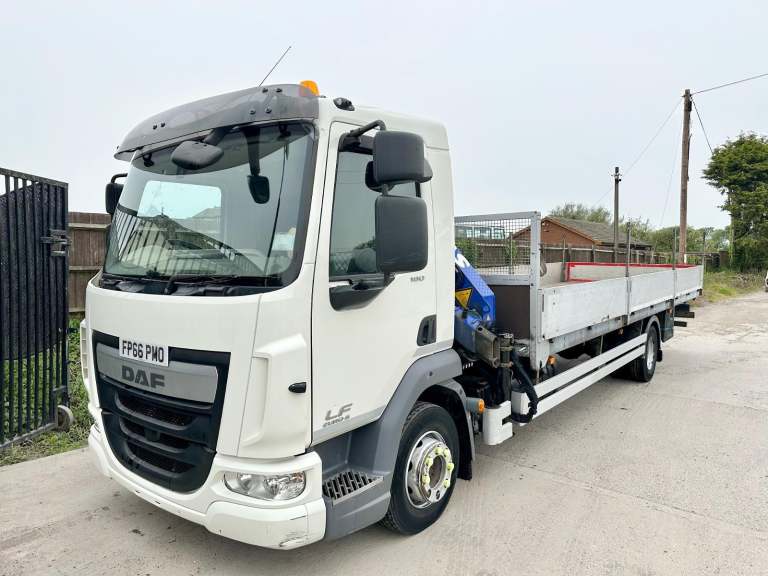 2016 DAF LF45,180 ATLAS CRANE ALLOY DROPSIDE 12 TON MANUAL EURO-6 U-LEZ SCAFFOLD