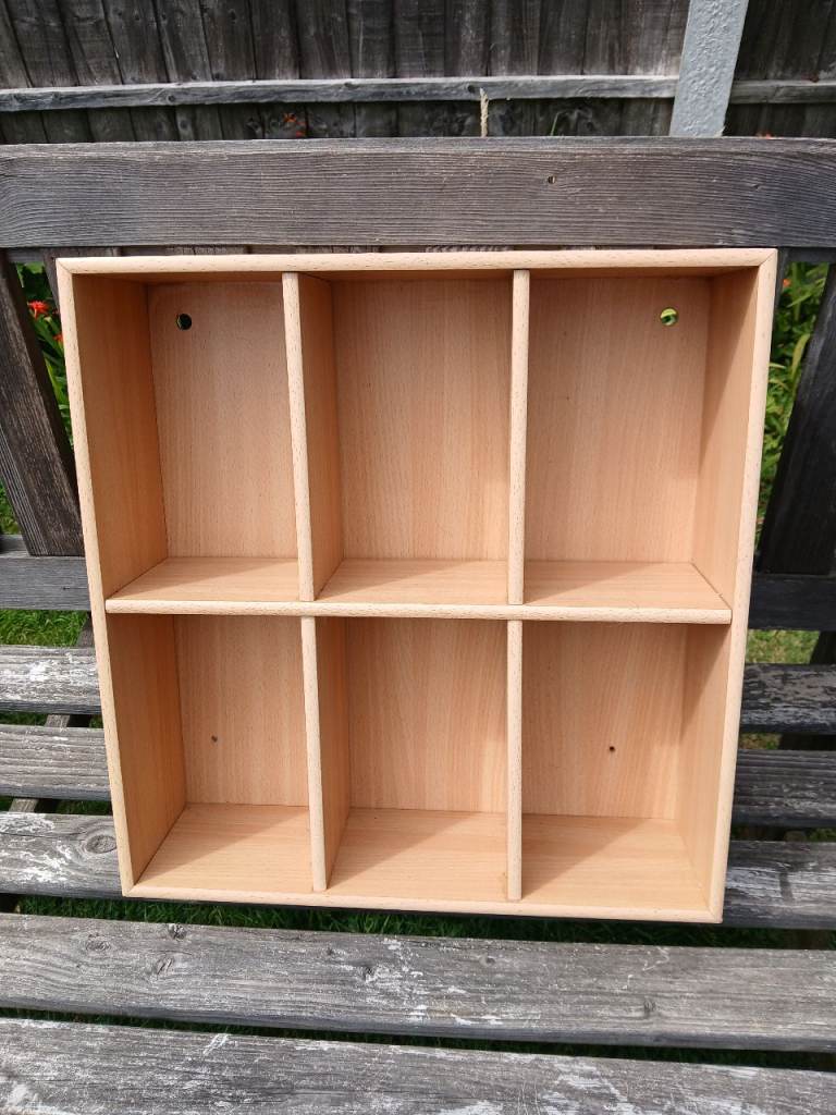 Pigeon hole storage unit shelves wood