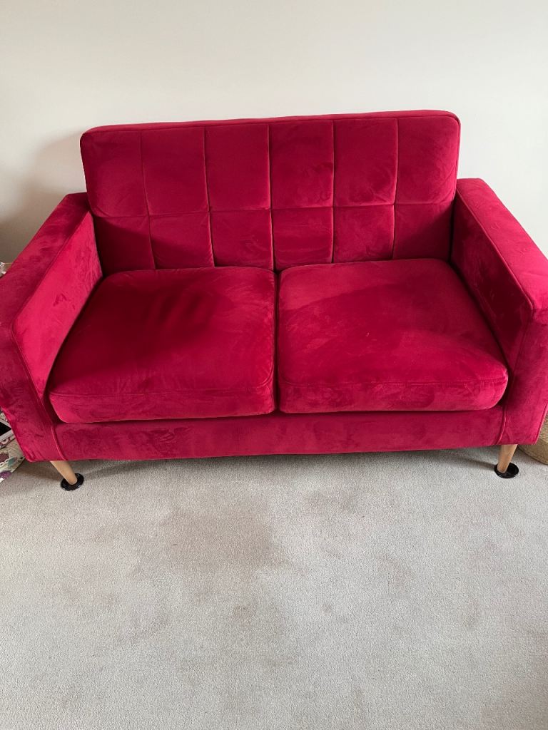 2 Red 2 seater sofas £199 each