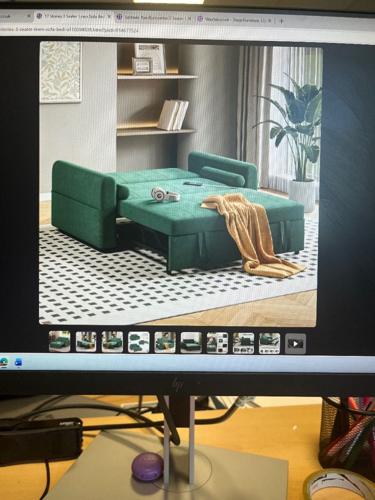 Three seater sofa bed 