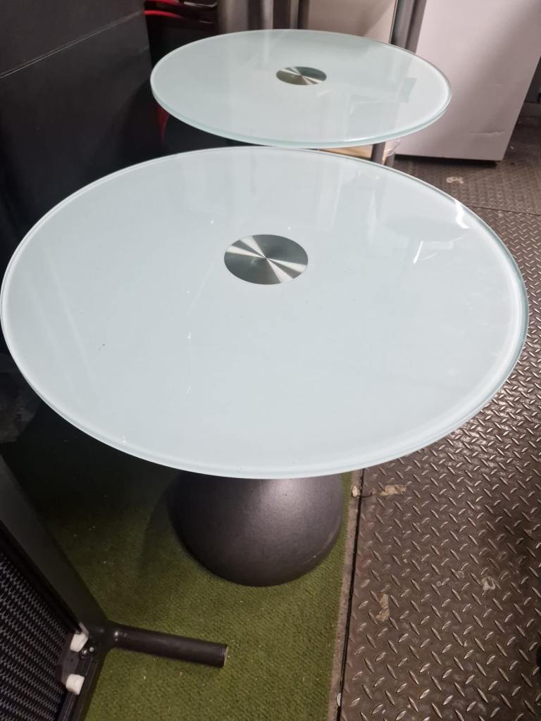 Heavy duty Tampered glass Bistro table or coffee table (2 available)