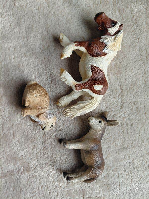 Rare Schleich Retired Shetland Horse Donkey Foal Rabbit Bundle Job Lot 2002 2005