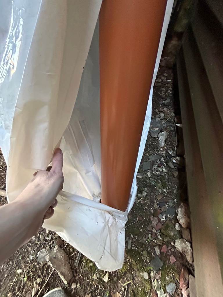 Brand new PVC drainage pipe, still in original packaging.