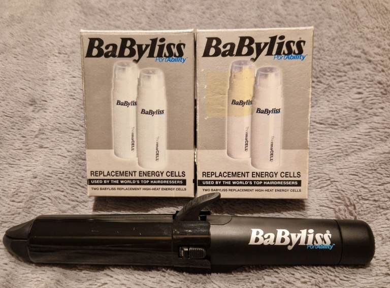 MINT BaByliss PortAbility Cordless Straightener + 4 UNOPENED Energy Cells - Travel 