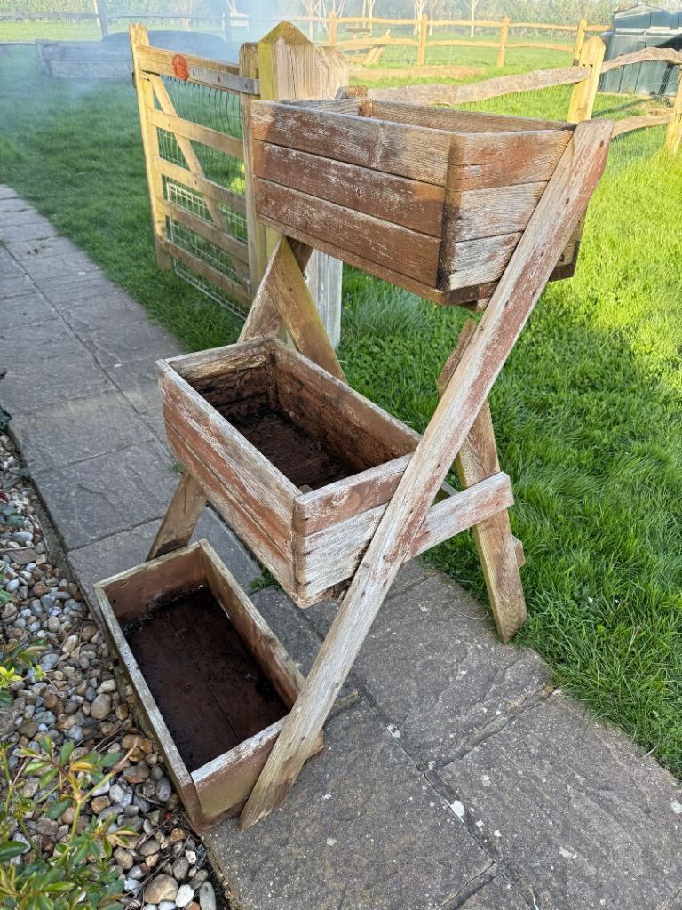 Wooden Tiered Garden Planter – Rustic Style