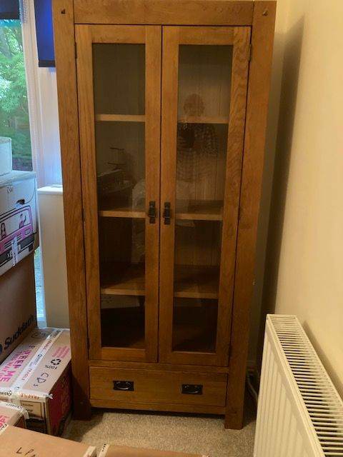 Oakland glass fronted display cabinet