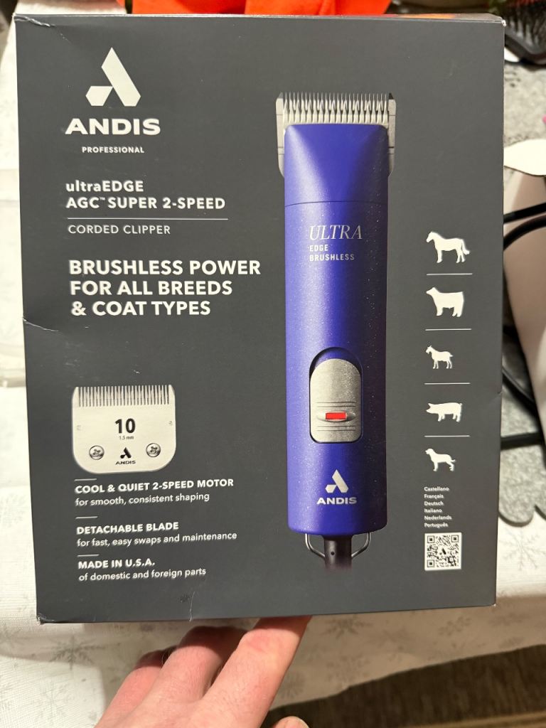 Andis 2 speed dog clippers used once 