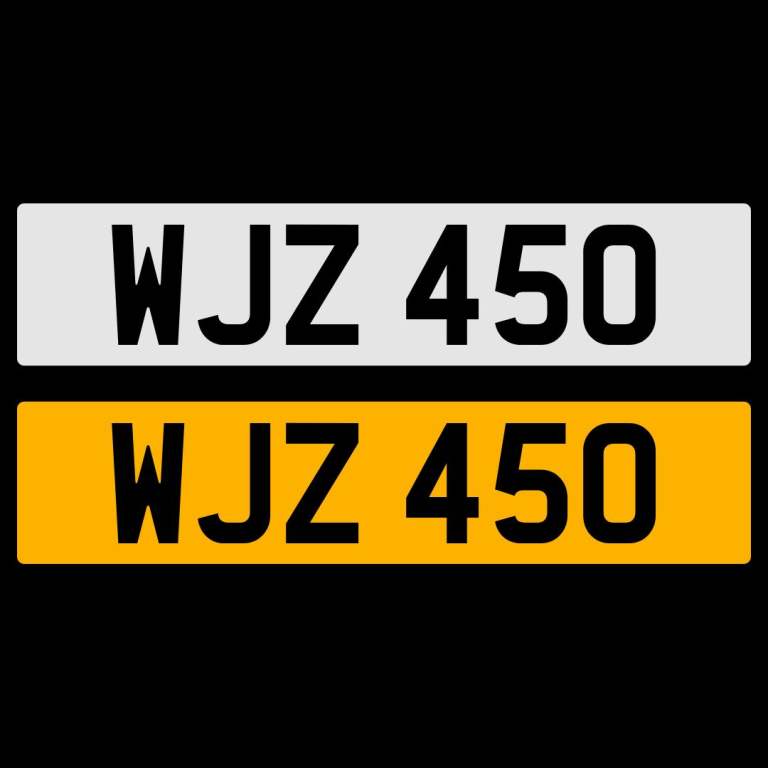 WJZ 450 NUMBER PLATE REGISTRATION NUMBERPLATE CHERISHED DATELESS NORTHERN IRISH NI