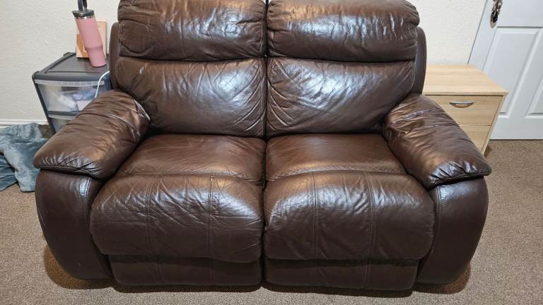 2 seater leather sofa